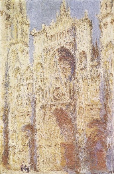 Rouen Cathedral, West Facade, Sunlight by Claude Monet